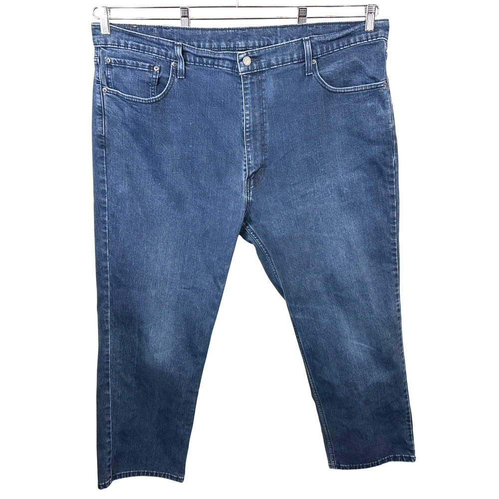 Levis 559 Mens Size 46x30 Jeans Relaxed Straight Dark Wash Denim Blue Chore F